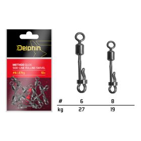   Delphin - Method Quix Oldalvonalas Forgókapocs #8/19kg 10db/cs (-30)