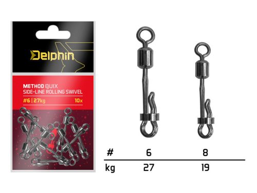 Delphin - Method Quix Oldalvonalas Forgókapocs #8/19kg 10db/cs