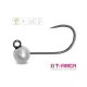 Delphin - T-AREA Barbless Tungsten Jig 6-os Ezüst 0,9g 4,6mm