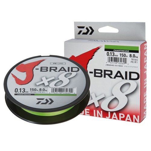 Daiwa - J-Braid X8 0,18mm 150m Chart.