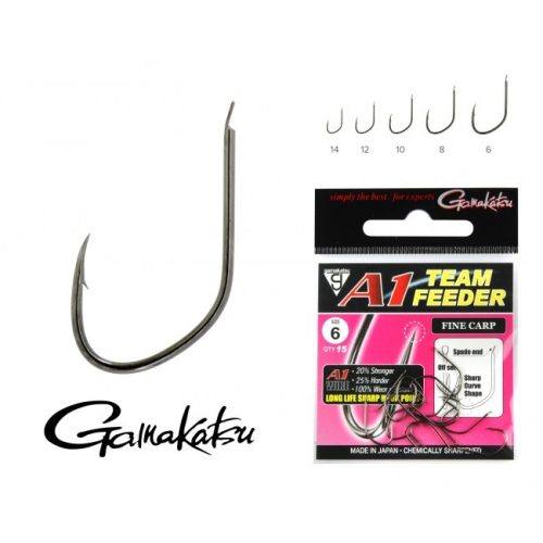 Gamakatsu - A1 Team Feeder Fine Carp Horog 6-os 15/Cs.