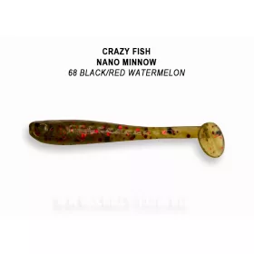 Crazy Fish  Nano Minnow 40mm Black-Red Watermelon