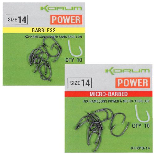 Korum - Xpert Power Barbless Horog 8-as