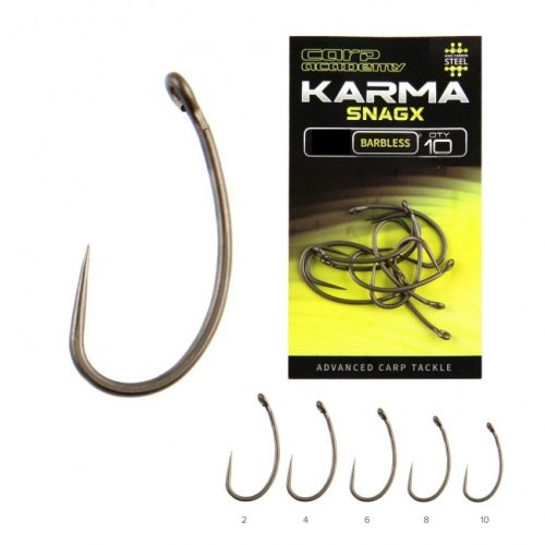 Carp Academy - KARMA SnagX Barbless 4-es 10db/cs