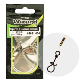 Wizard - Spirál Fluorocarbon Előke 11kg 25cm 2db/cs (-30)