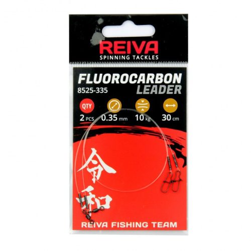 Reiva - Fluorocarbon Előke 30cm Hosszú 0,45mm Előkezsinóron 2db/cs