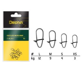 Delphin - Fastlock Micro Snap Xs/3kg 10 Db/Cs (-30)