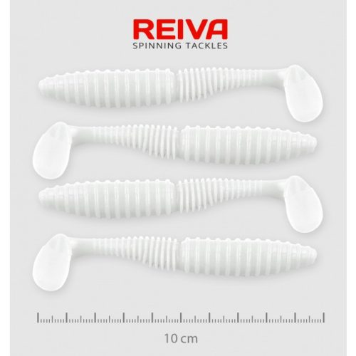 Reiva - Zander Power Shad 10cm Fehér 4db/cs