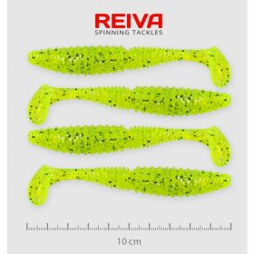 Reiva - Zander Power Shad 10cm Fluo Zöld Flitter II. 4db/cs