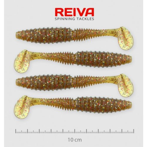 Reiva - Zander Power Shad 10cm Barna Flitter 4db/cs