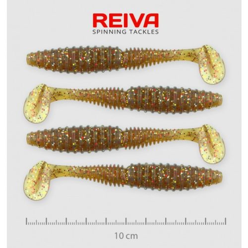 Reiva - Zander Power Shad 10cm Barna Flitter 4db/cs