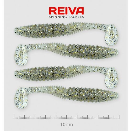 Reiva - Zander Power Shad 10cm Ezüst Flitter 4db/cs