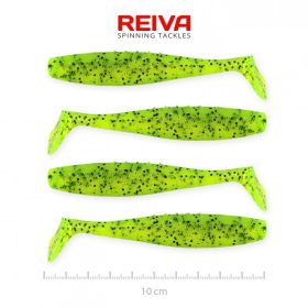 Reiva - Flat Minnow Shad 10cm Zöld Flitter 4db/cs