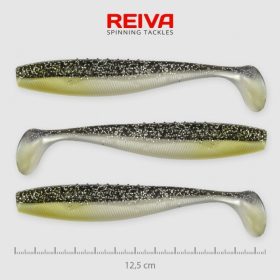 Reiva - Flat Minnow Shad 12,5cm Fekete-Ezüst Flitter 3db/cs
