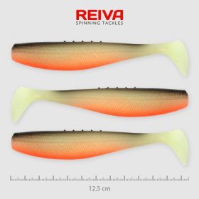 Reiva - Flat Minnow Shad 12,5cm Fekete-Fehér-Narancs 3db/cs