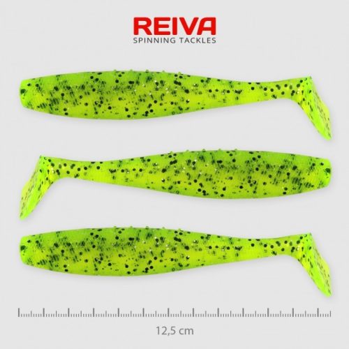 Reiva - Flat Minnow Shad 12,5cm Zöld Flitter 3db/cs