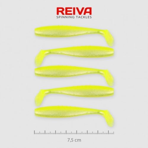 Reiva - Flat Minnow Shad 7,5cm Sárga-Ezüst 5db/cs