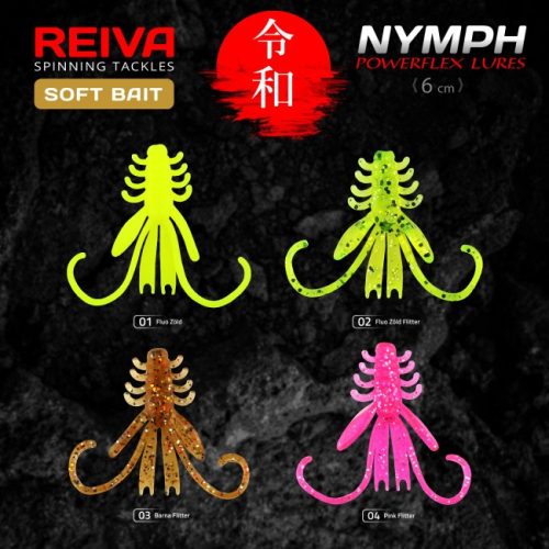 Reiva - NYMPH 6cm Fluo Zöld Flitter 12db/cs