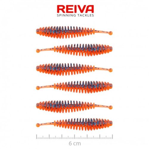 Reiva - Tiny Worm 6cm Orange Disco