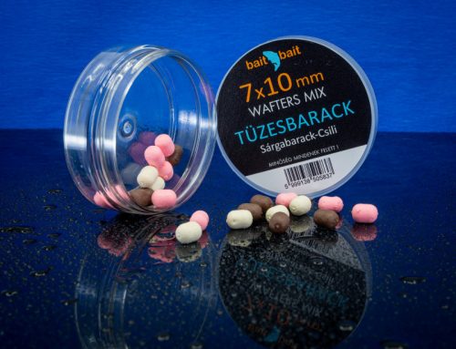 BaitBait - Fluo Method Dumbel - Wafter 7x10mm, 3 szín - Tüzes Barack 20g