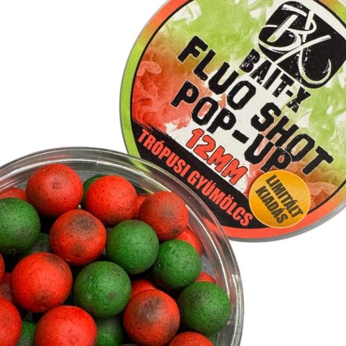 Bait-X - Fluo Shot Pop-Up 12mm Trópusi Gyümölcs 30g Limitált kiadás