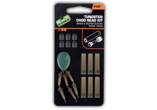 Fox - Edges Tungsten Chod Bead Kit Beads / Buffer Sleeves 6db/cs
