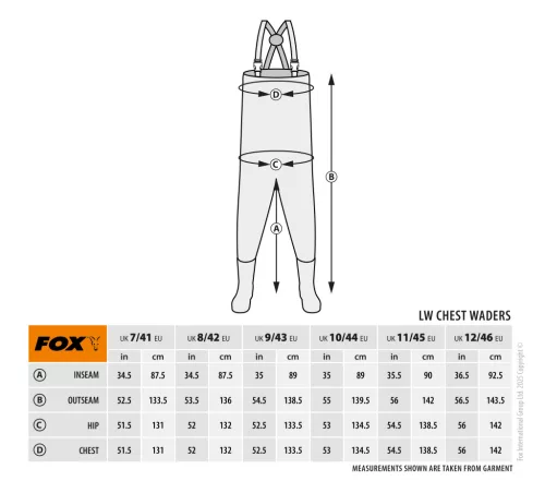 Fox - Camo LW Lined Waders Melles Csizma 44-es