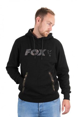 Fox - Black / Camo Print Hoody - XL