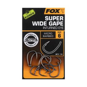   Fox - Edges Armapoint Super Wide Gape (Inturned Eye) Horog 6-os