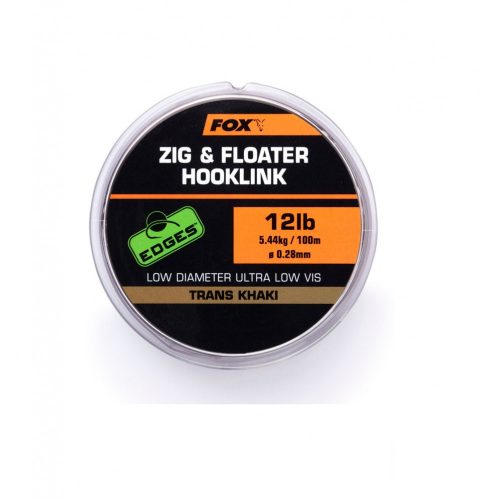 Fox - Zig And Floater Hooklink Trans Khaki - 12lb 0.28mm