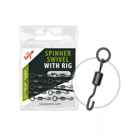   Carp Zoom - Spinner Swivel Mikrogyűrűs Gyorskapocs 4-es Matt Fekete 10db/cs