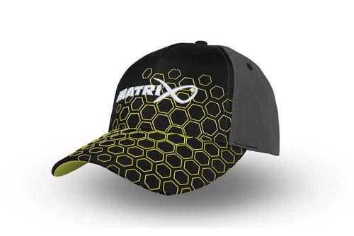 Matrix - Hex Print Baseball Cap  - Black