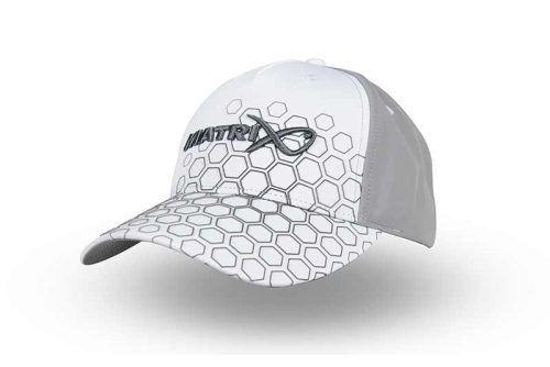 Matrix - Hex Print Baseball Cap  - White