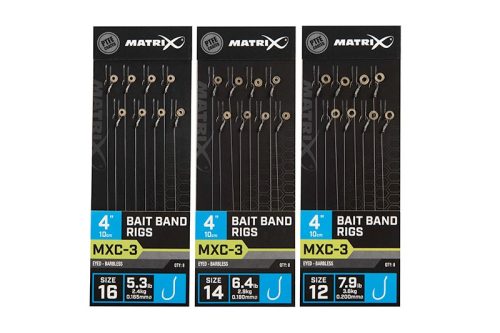 Matrix - MXC-3 Size 16-os Barbless 0.165mm 4" (10cm) Bait Band Rig