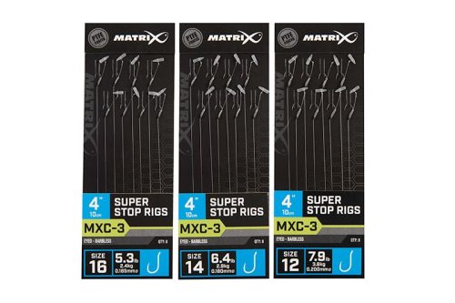 Matrix - MXC-3 Size 14-es Barbless 0.18mm 4" (10cm) Super Stop Rig