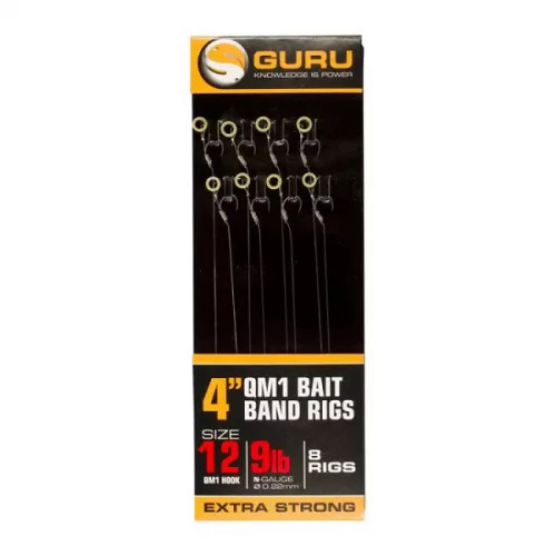 Guru - QM1 Bait Bands Rig 4" 12-es (0.22mm-es előkezsinóron) 8db/cs
