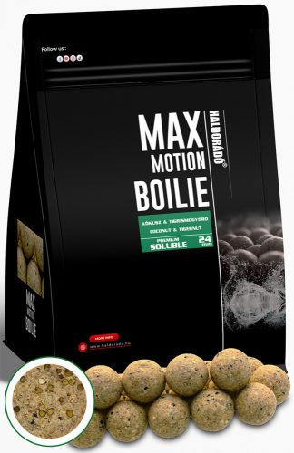 Haldorádó - MAX MOTION Boilie Premium Soluble 24 mm - Kókusz & Tigrismogyoró
