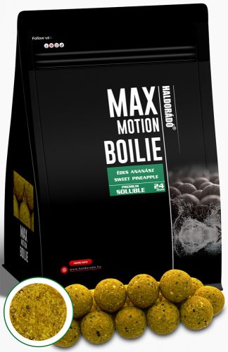 Haldorádó - MAX MOTION Boilie Premium Soluble 24 mm - Édes Ananász