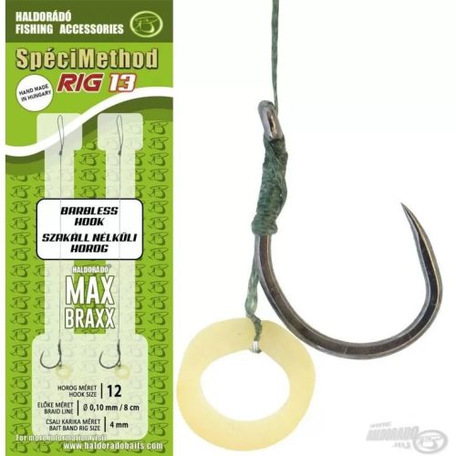 Haldorádó - SpéciMethod Rig13 Braid Banded / 12 barbless 2db/cs