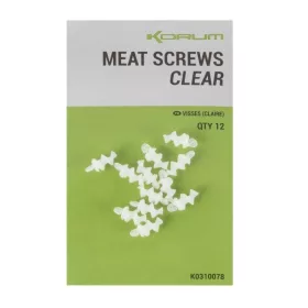 Korum - Meat Screws Clear 12db/cs (-30)