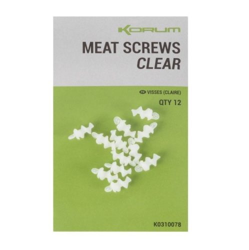 Korum - Meat Screws Clear 12db/cs