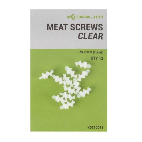 Korum - Meat Screws Clear 12db/cs