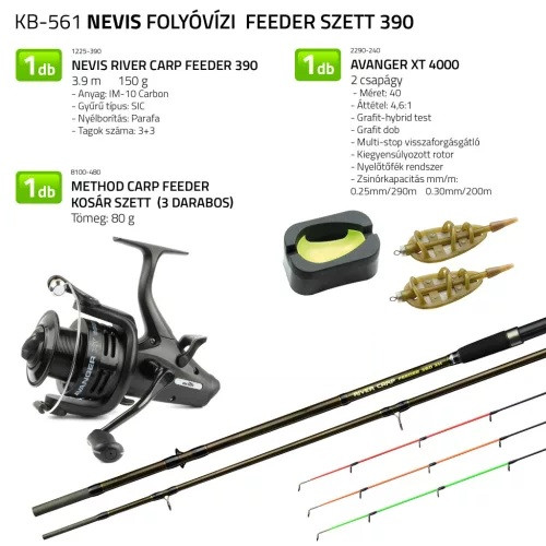 Nevis - Folyóvízi Feeder Szett 390 1225-390+ 2290-240+ 8100-480