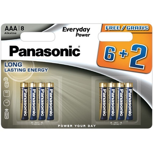 Panasonic - LR03EPS/8BW 6+2F 1,5V AAA 8db