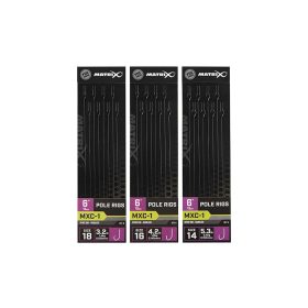   "Matrix - MXC-1 Size 18-as Barbless 0.125mm 6"" (15cm) Standard Pole Rig" (-30)