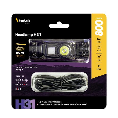 Technik - Fejlámpa H31 Akkumlátoros