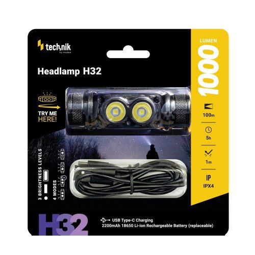 Technik - Fejlámpa H32 Akkumlátoros
