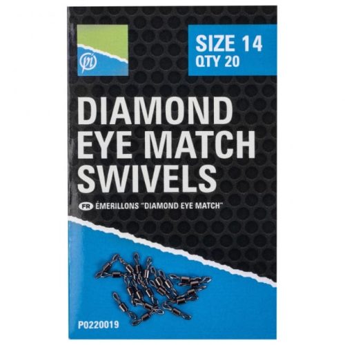 Preston - Diamond Eye Match Swivels - 10-es 20db/cs