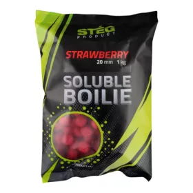 Stég Product - Soluble Boilie 20mm Strawberry