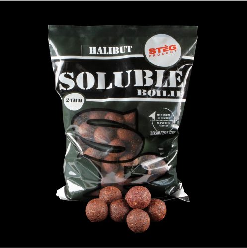 Stég Product - Soluble Boilie 24mm - Halibut 1kg